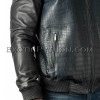 Crocodile leather jacket combined with lamb skin JT-50