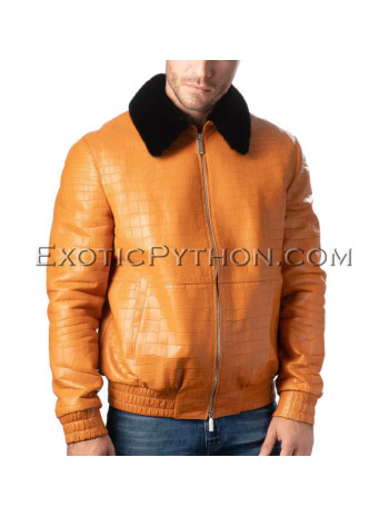 Crocodile skin jacket for men  JT-51