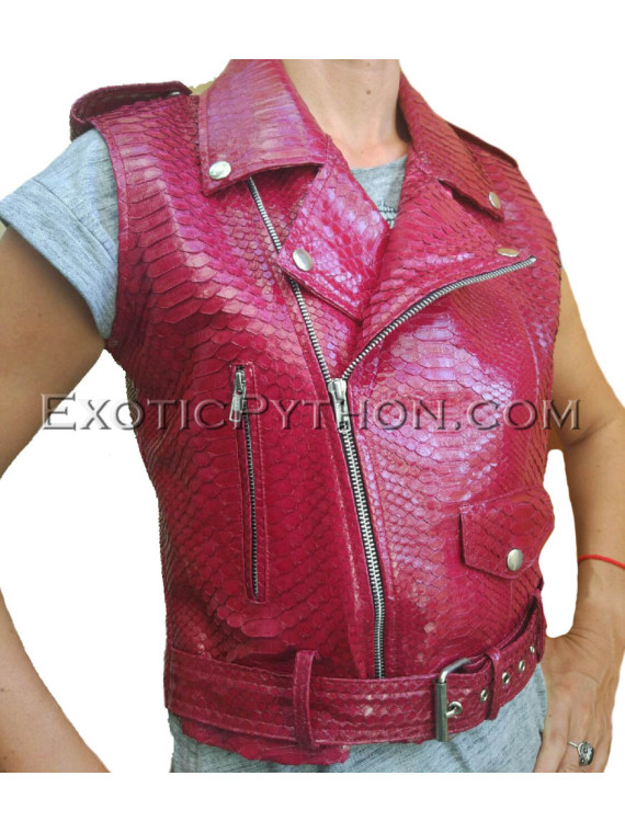 Snakeskin vest  red color JT-66