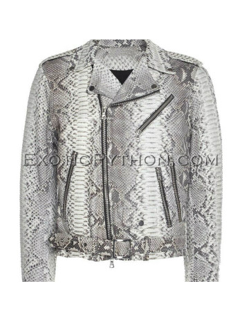 Men's snakeskin jacket natural color  JT-71