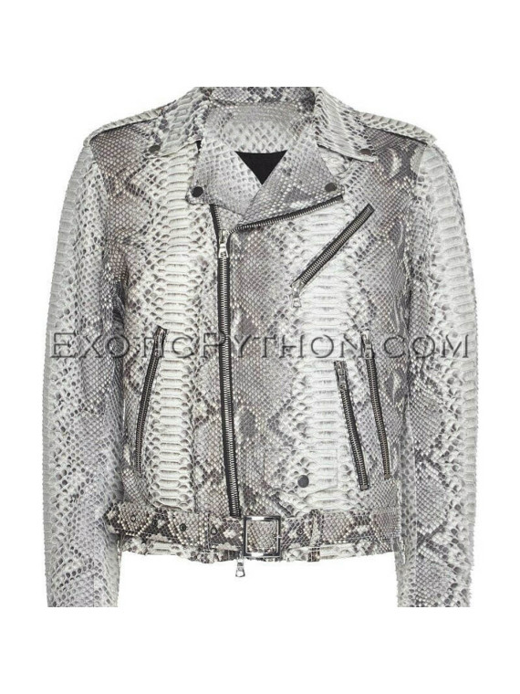 Men's snakeskin jacket natural color JT-71