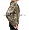 Snakeskin jacket women's gold color JT-35