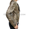 Snakeskin jacket women's gold color JT-35