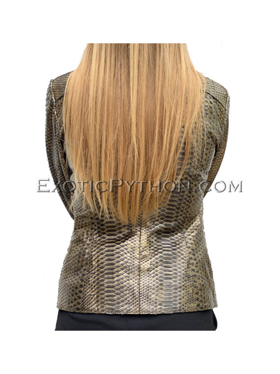 Snakeskin jacket women's gold color JT-35