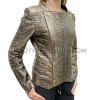 Snakeskin jacket women's gold color JT-35