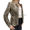 Snakeskin jacket women's gold color JT-35