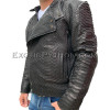 Men's snakeskin jacket black dragon python JT-37