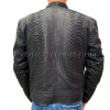 Men's snakeskin jacket black dragon python JT-37