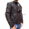 Men's snakeskin jacket black dragon python JT-37