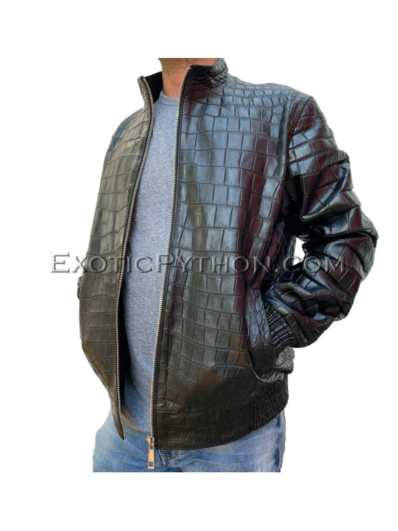 Crocodile leather jacket for mens JT-39