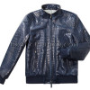 Crocodile leather jacket for men dark-blue color  JT-40