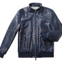 Crocodile leather jacket for men dark-blue color  JT-40