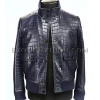 Crocodile leather jacket for men black color JT-41