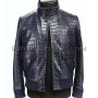 Crocodile leather jacket for men black color JT-41