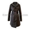 Snakeskin coat black color  JT-61