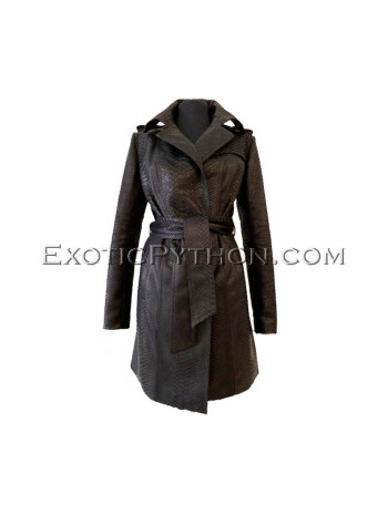 Snakeskin coat black color  JT-61