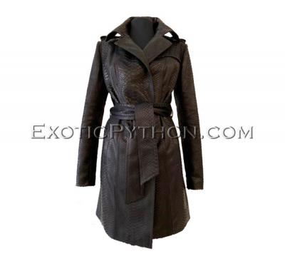 Snakeskin coat black color JT-61