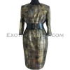 Snakeskin coat balck & gold color JT-63