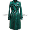 Snakeskin coat green color JT-64