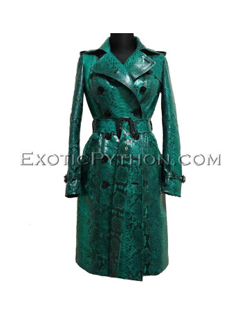 Snakeskin coat green color JT-64