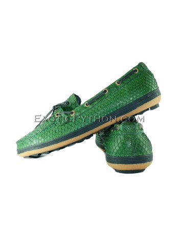 Green snakeskin moccasins SH-119