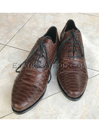 Python leather shoes for men's brown color SH-127