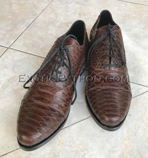 Python leather shoes for men's brown color SH-127