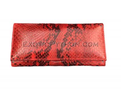 Python leather wallet gloss red motif WA-90