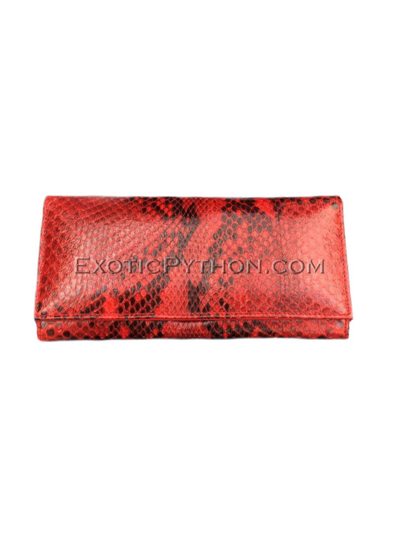 Python leather wallet gloss red motif WA-90