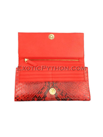 Python leather wallet gloss red motif WA-90