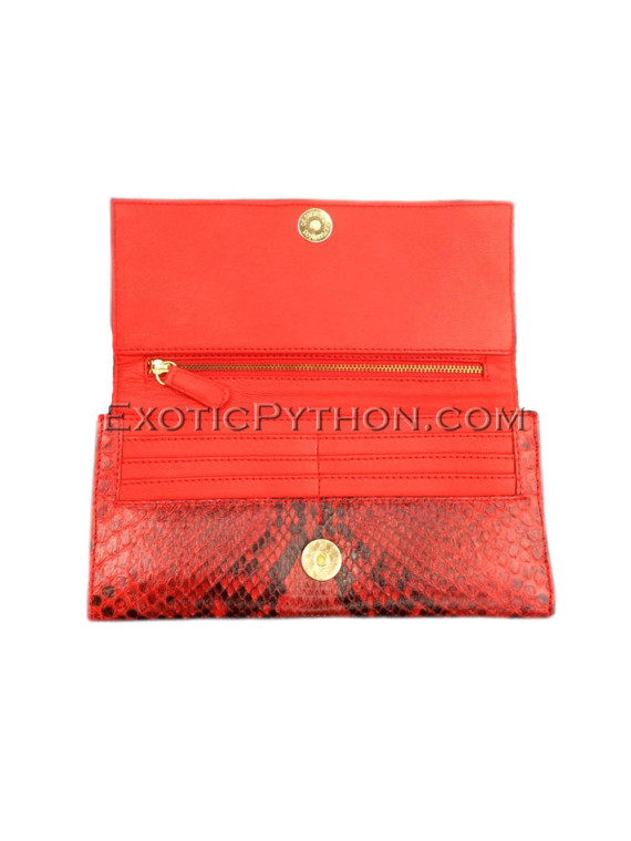 Python leather wallet gloss red motif WA-90