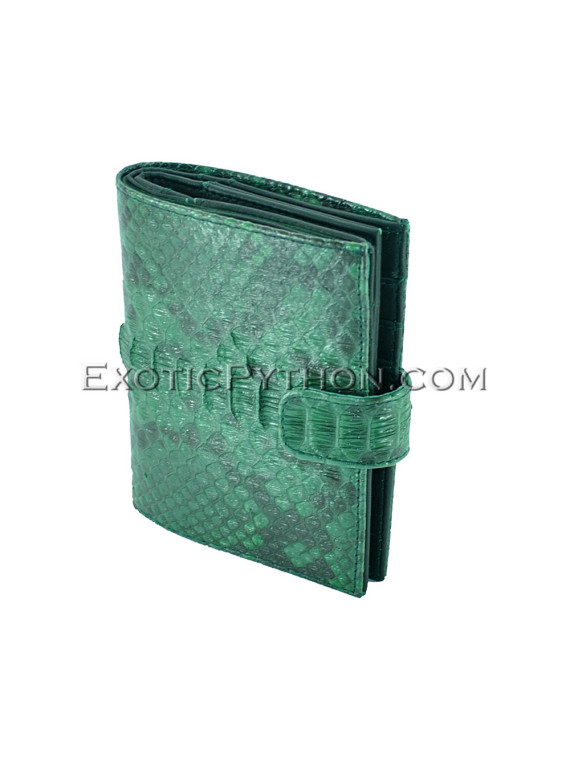 Python leather wallet gloss green motif WA-92