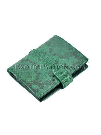 Python leather wallet gloss green motif WA-92