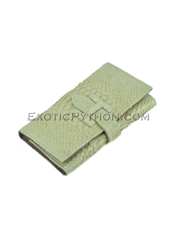 Python leather wallet color beige WA-94