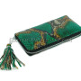 Python leather wallet green multi gloss WA-95