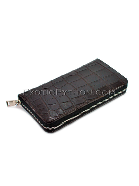 Brown crocodile leather wallet WA-96