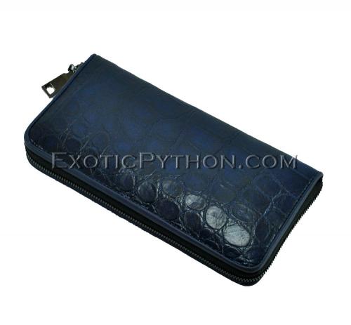 Blue crocodile leather wallet WA-97