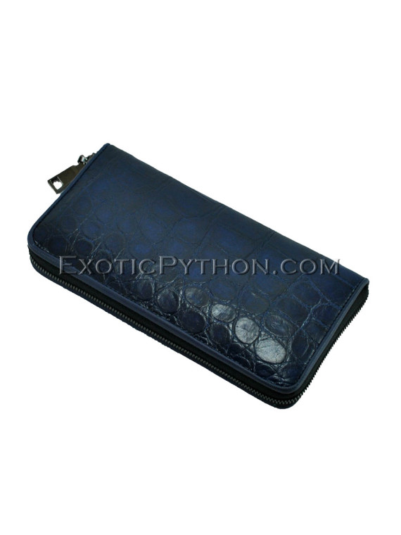 Blue crocodile leather wallet WA-97