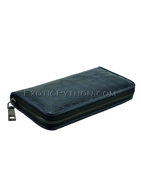 Blue crocodile leather wallet WA-97