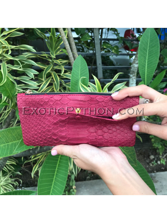 Red python leather wallet WA-99