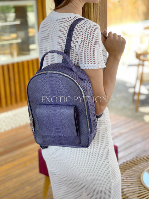 Python leather backpack BG-376