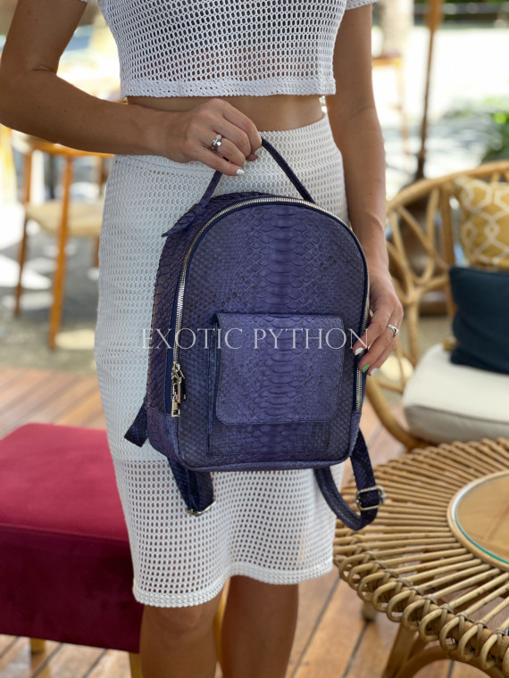 Python leather backpack BG-376