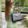 Python leather handbag combined with lambskin BG-377