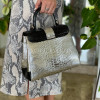 Crocodile and python leather designer handbag - BG-370