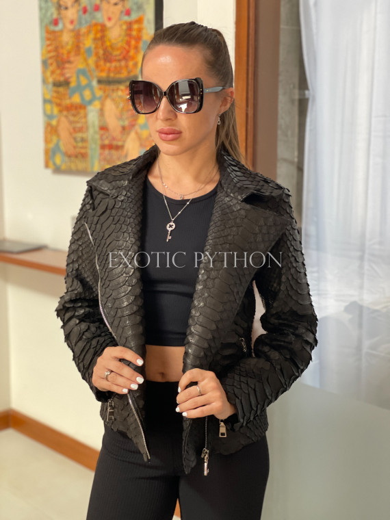 Women's Snakeskin Jacket Dragon Python  JT-74