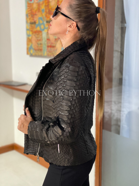 Women's Snakeskin Jacket Dragon Python  JT-74