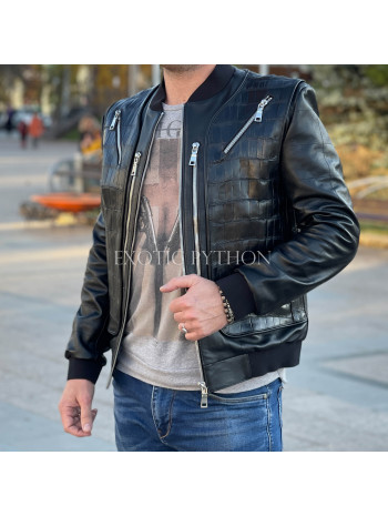 Men's crocodile and lambskin designer jacket JT-80