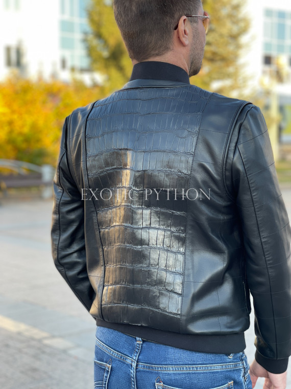 Men's crocodile and lambskin designer jacket JT-80