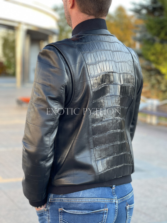 Men's crocodile and lambskin designer jacket JT-80