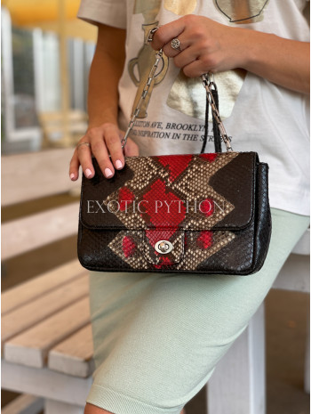 Snakeskin crossbody purse CL-329